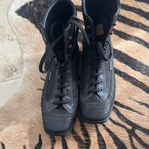 Louis Vuitton Dark Leather Men's Boots